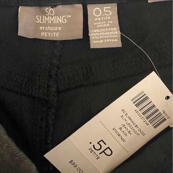 Chico’s - So Slimming Leggings in black wash - Size S/6 Petite - Chico's 0.5 NWT - Picture 7 of 10
